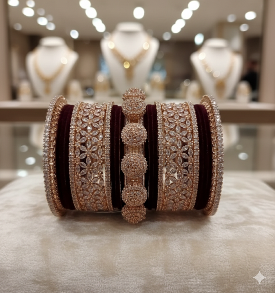 The Royal Maroon Bridal Bangle Set